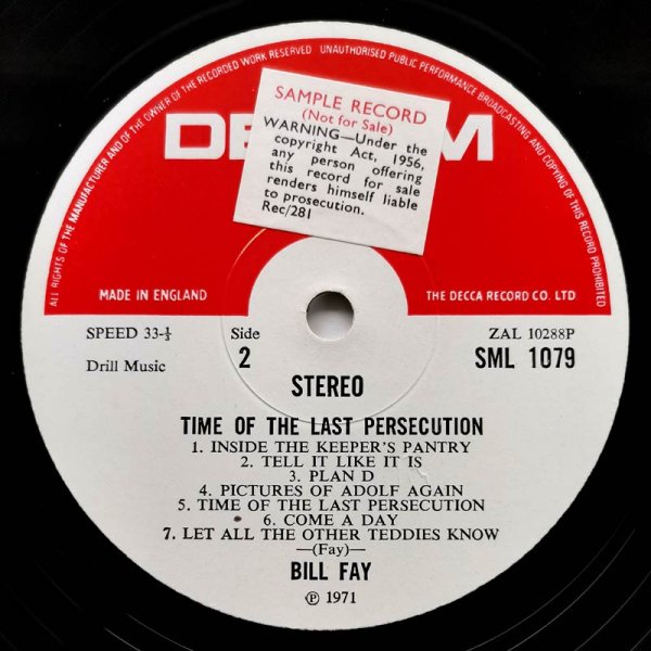 Bill Fay • Time Of The Last Persecution