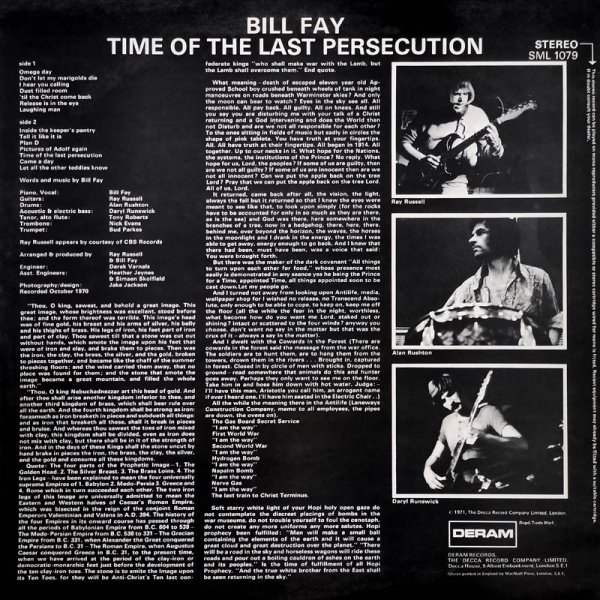 Bill Fay • Time Of The Last Persecution